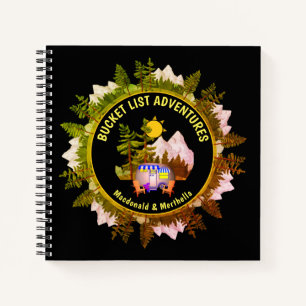 Personalisierte BUCKET LIST-ABENTEUER Notizbuch