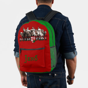 Personalisierte Budapest-Helden Ungarische Farben Bedruckter Rucksack