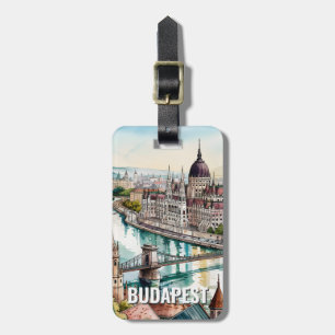 Personalisierte Budapest Ungarn Parlament Skyline Gepäckanhänger