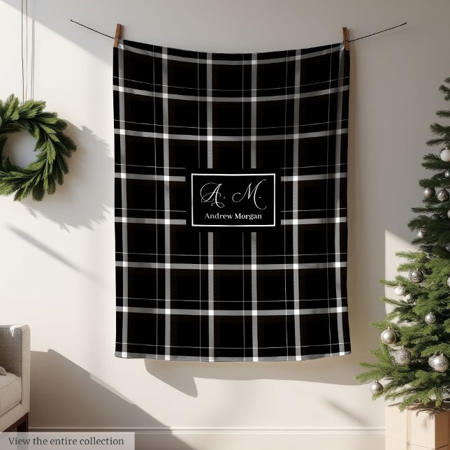 Personalisierte Buffalo-Karo-Decke in trendiger Fa Fleecedecke (Personalized Buffalo Plaid Blanket in Trendy Colors)