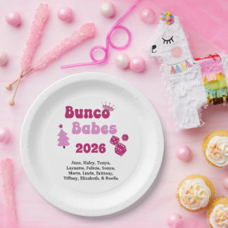 Personalisierte Bunco-Babe Pappteller