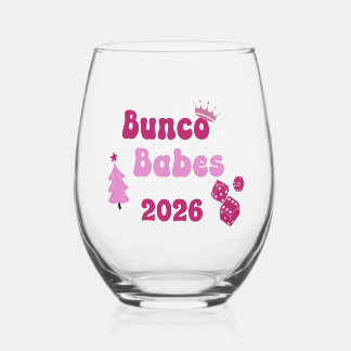 Personalisierte Bunco-Babe Weinglas Ohne Stiel