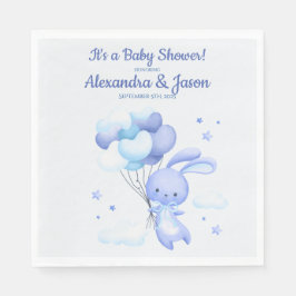 Personalisierte Bunny Rabbit Woodland Babydusche Serviette