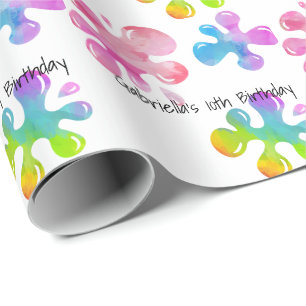 Personalisierte bunte geschenkpapier