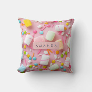 Personalisierte bunte Marshmallow-Streusel Kissen