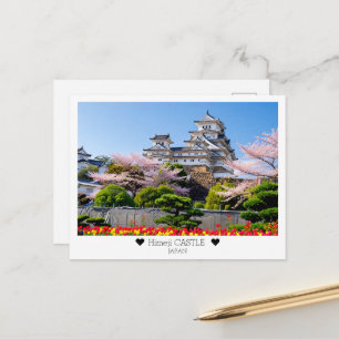 Personalisierte Burg Himeji im Frühling Postkarte