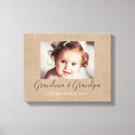 Personalisierte Burlap-Foto-Leinwand Leinwanddruck