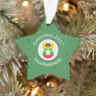 Personalisierte Burma Myanmar Engel Weihnachtsflag Ornament