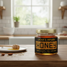 Personalisierte Business-Stickers mit Bienengesich Rechteckiger Aufkleber