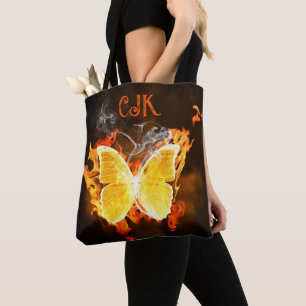 Personalisierte Butterfly-Flammen Tasche