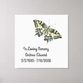 Personalisierte Butterfly-Gedenkstätte Leinwanddruck
