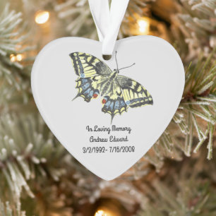 Personalisierte Butterfly-Gedenkstätte Ornament
