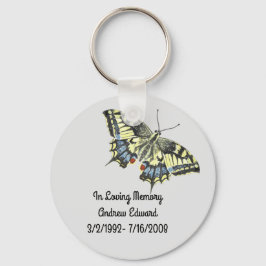Personalisierte Butterfly-Gedenkstätte Schlüsselanhänger