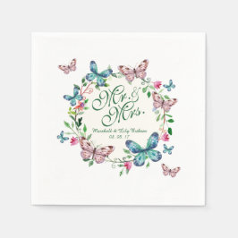 Personalisierte Butterfly-Heirat | Serviette