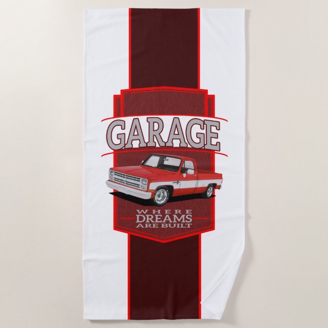 Personalisierte C10-Garage Strandtuch (Vorderseite)