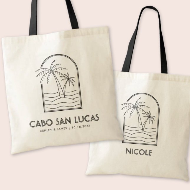 Personalisierte Cabo Wedding Begrüßungstasche Tragetasche (Personalized Cabo Wedding Welcome Tote Bag
)