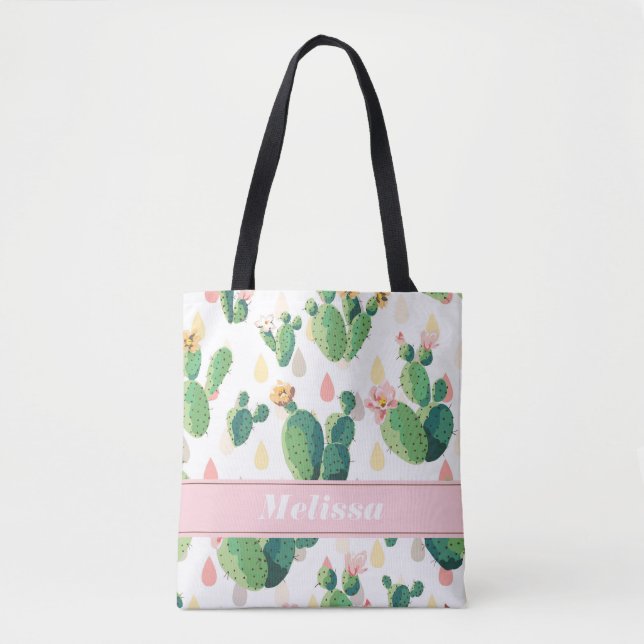 Personalisierte Cactus Print Tasche (Vorderseite)