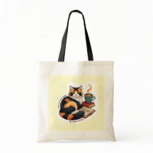 Personalisierte Calico-Katze Lesetüte