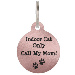 Personalisierte "Call My Mama" Cat ID-Nummer - Ind Haustiermarke