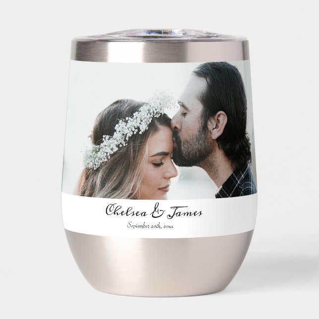 Personalisierte Calligrafy Foto Hochzeit (Vorderseite)