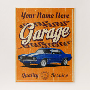 Personalisierte Camaro Garage in Orange