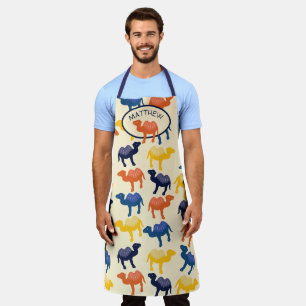 Personalisierte Camels Illustrationen Gemustert Schürze