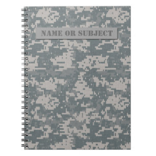 Personalisierte Camouflage-gewundenes Notizbuch Notizblock