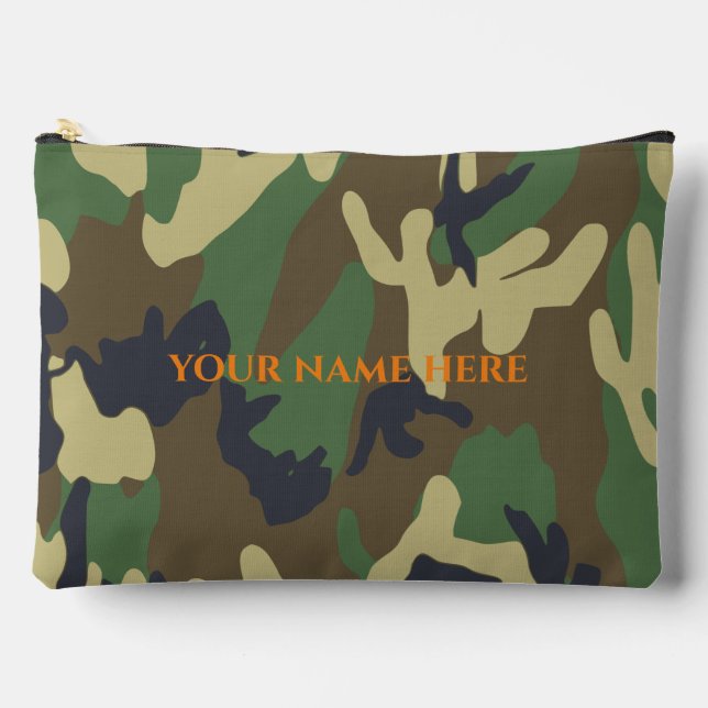 Personalisierte Camouflage Toilettenbeutel Zubehörtasche (Vorderseite)