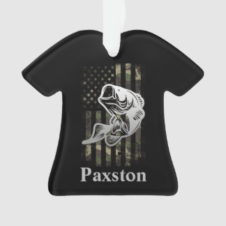 Personalisierte Camouflage USA Flaggenfischerei Ornament