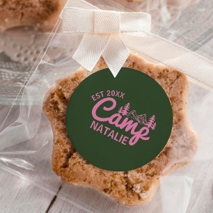 Personalisierte Camp-Junggesellinnenabschied Braut Runder Aufkleber