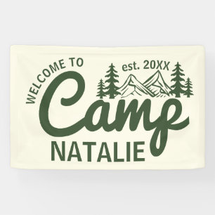 Personalisierte Camp Junggesellinnenparty - Coole  Banner