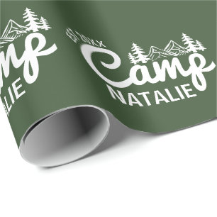 Personalisierte Camp-Junggesellinnenparty individu Geschenkpapier