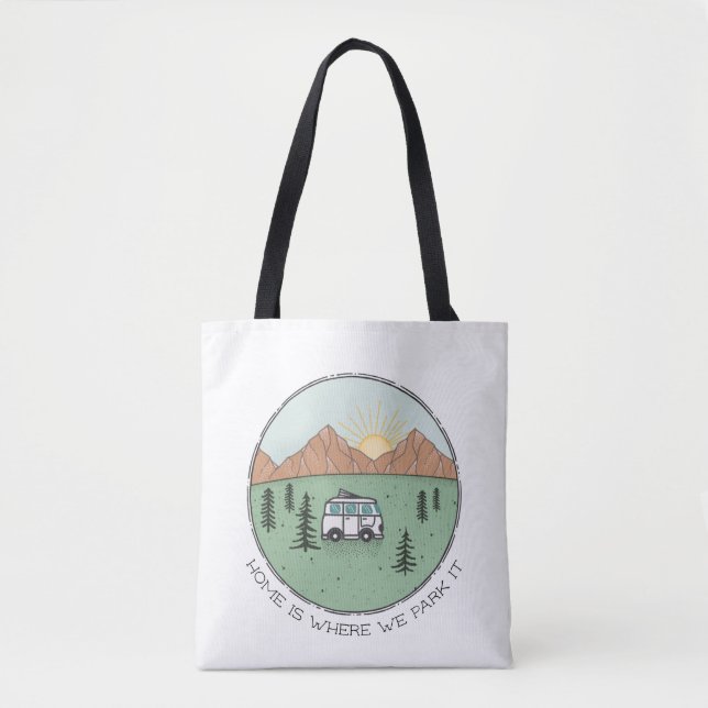 Personalisierte Campers Van Life Outdoor Mountain Tasche (Vorderseite)