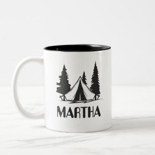 Personalisierte Campfire-Tasse Zweifarbige Tasse