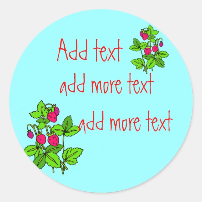 Personalisierte Canning-Labels Runder Aufkleber (Vorderseite)