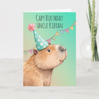 Personalisierte Capybara-Geburtstagskarte