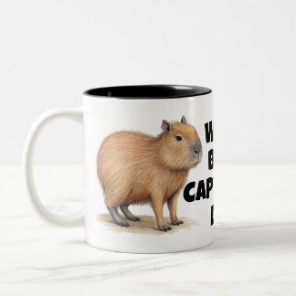 Personalisierte Capybara-Tasse Zweifarbige Tasse