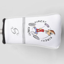 Personalisierte Cartoon-Golfer-Fahrer-Headcover
