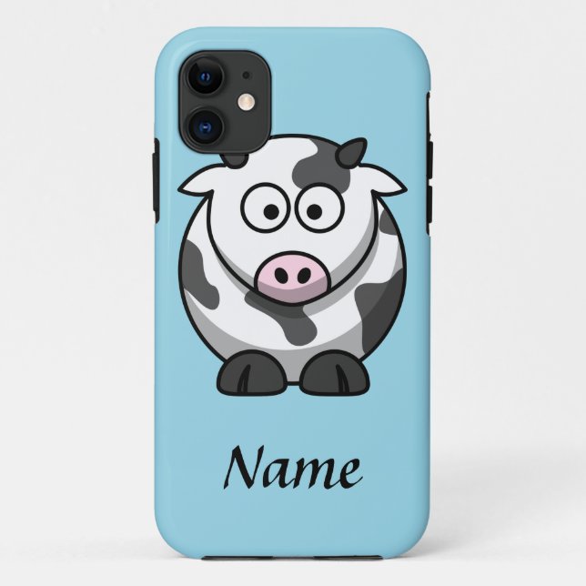 Personalisierte Cartoon-Kuh Case-Mate iPhone Hülle (Rückseite)