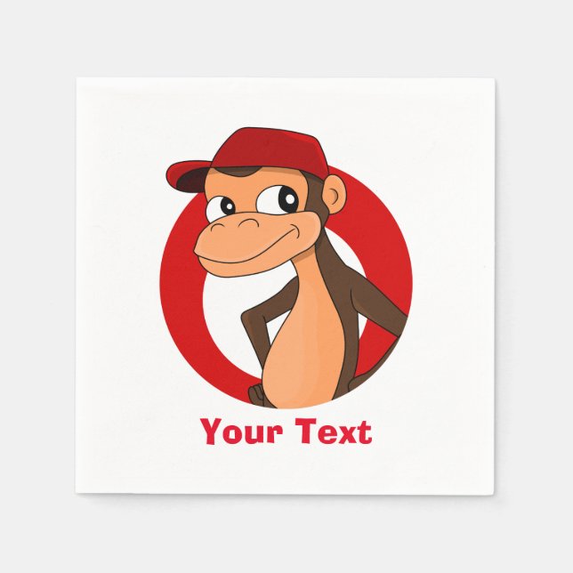 Personalisierte Cartoon-Servietten Serviette (Vorderseite)