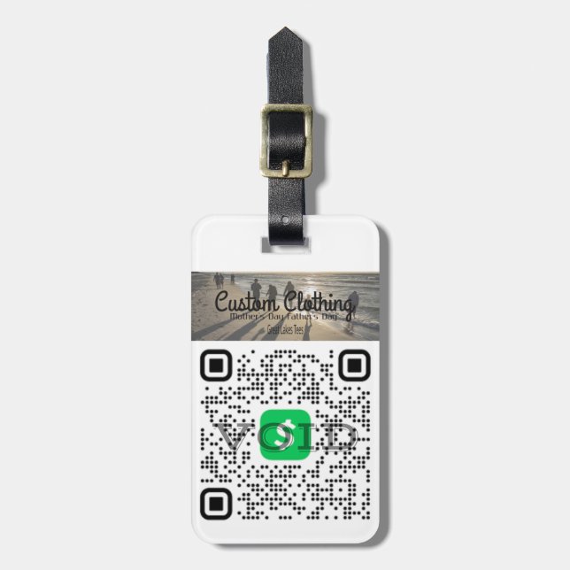 Personalisierte Cash App & Venmo QR Code Gepäckanh Gepäckanhänger (Vorderseite vertikal)