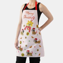 Personalisierte Cat Face Weihnachtsfeier Schürze