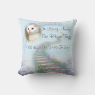 Personalisierte Cat-Gedenktreppe zum Himmel Kissen