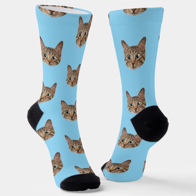 Personalisierte Cat Lovers Sounds mit benutzerdefi Socken (Gewinkelt)
