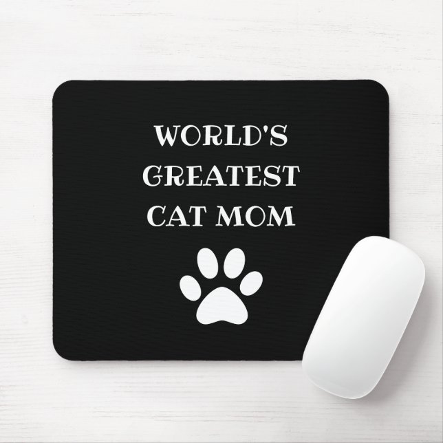 Personalisierte Cat-Mama mit der größten Katzenanz Mousepad (Mit Mouse)