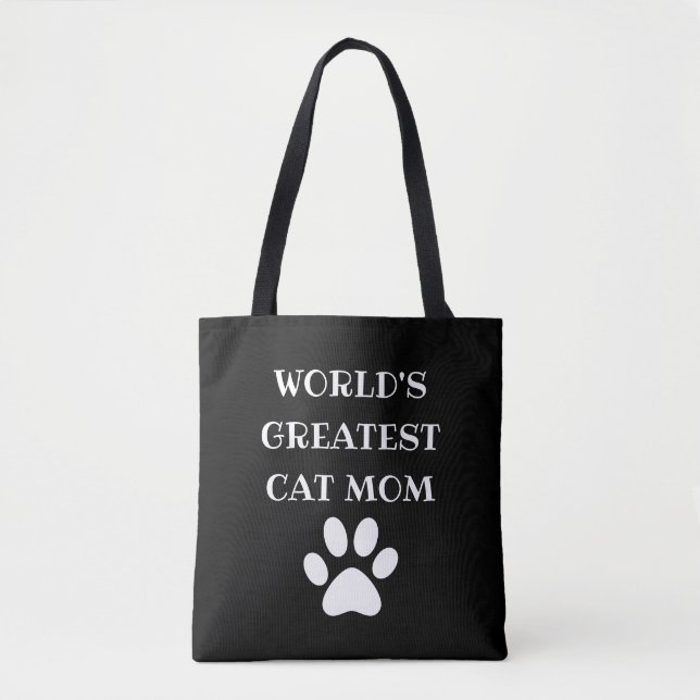 Personalisierte Cat-Mama mit der größten Katzenanz Tasche (Vorderseite)