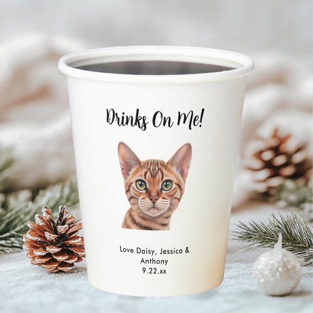 Personalisierte Cat Wedding Pappbecher (Von Creator hochgeladen)