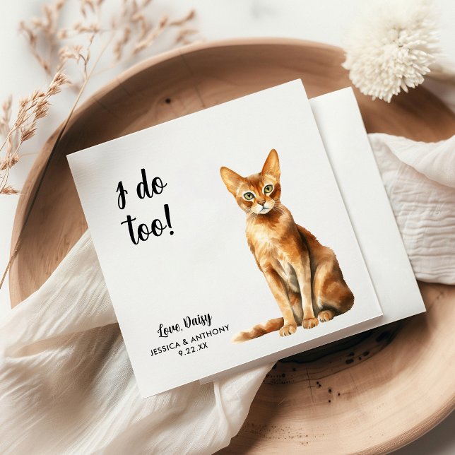 Personalisierte Cat Wedding Serviette (Von Creator hochgeladen)