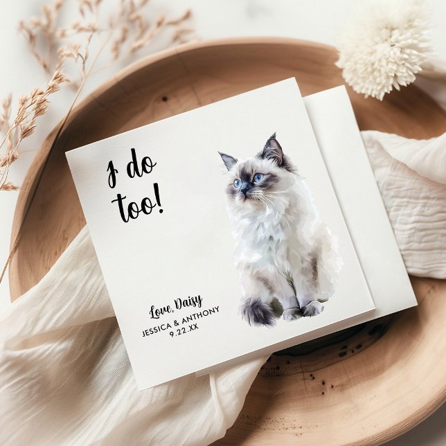 Personalisierte Cat Wedding Serviette (Von Creator hochgeladen)