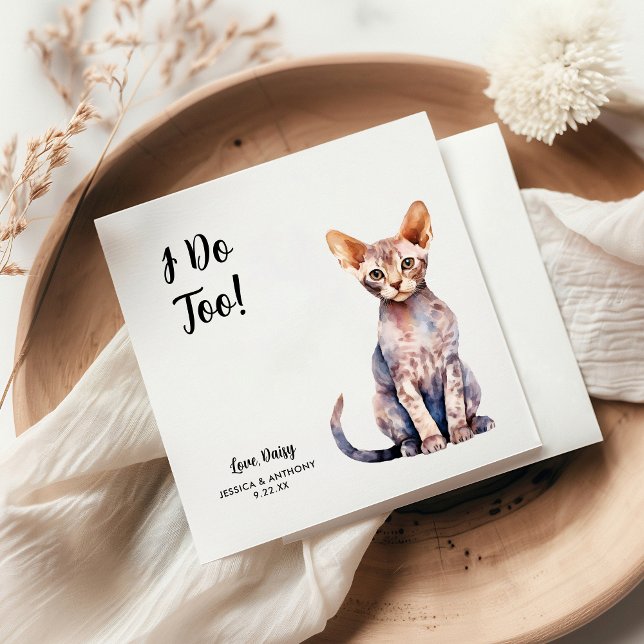 Personalisierte Cat Wedding Serviette (Von Creator hochgeladen)